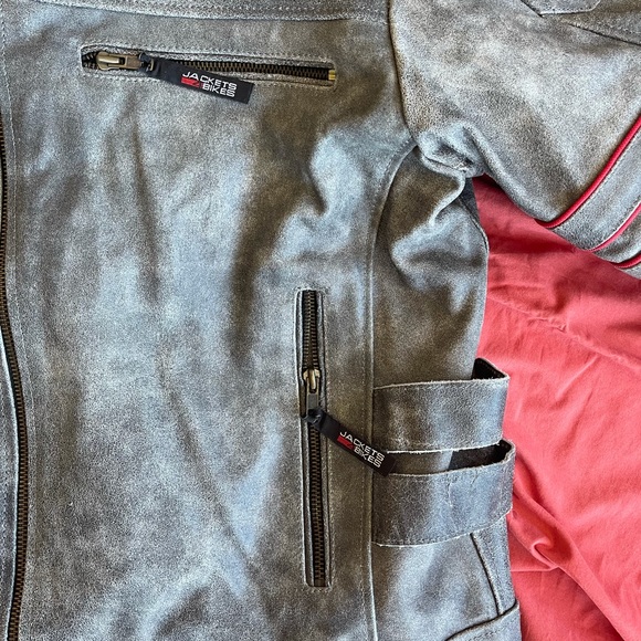 NWT Genuine Leather Biker Jacket - Picture 8 of 9